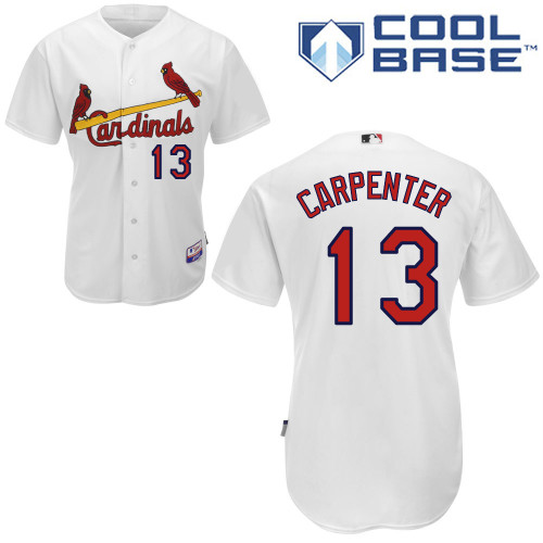 Matt Carpenter #13 Youth Baseball Jersey-St Louis Cardinals Authentic Home White Cool Base MLB Jersey